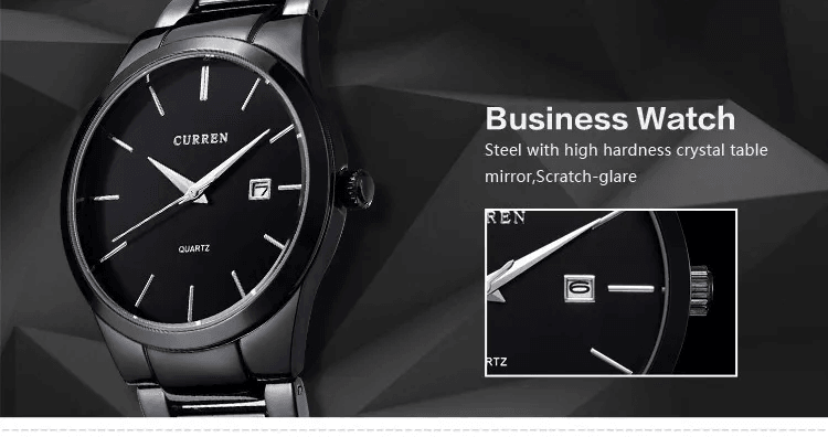 CURREN Steel Commando Elegance Watch - Ofertas fluxo