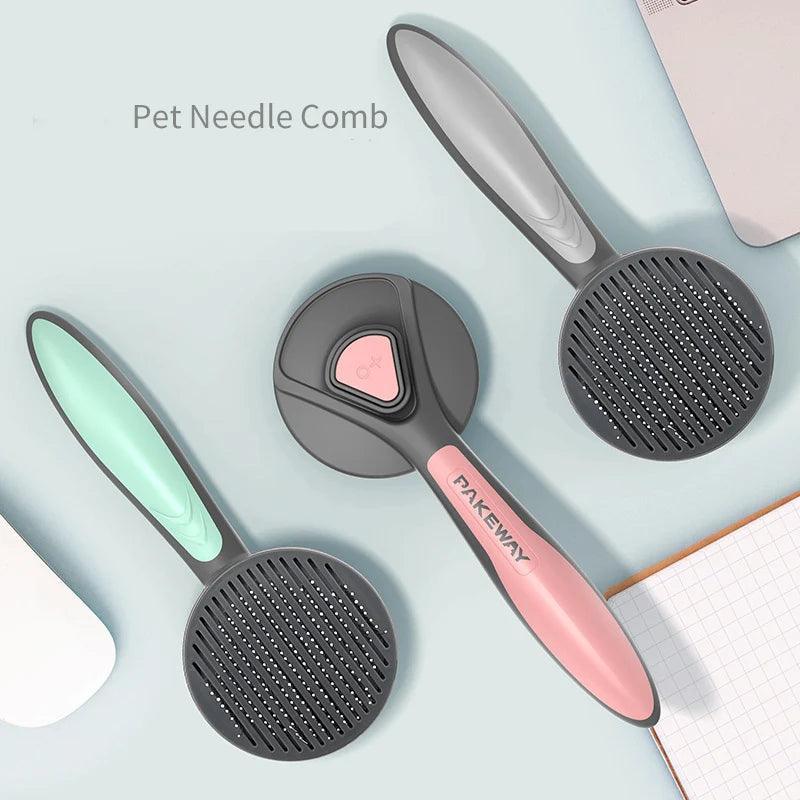 New Pet Cat Brush Massage Tool Dog Brush For Long Hair Grooming Cat Products For Pet Comb Anti Pulgas Dogs Kitten Accessories - Ofertas fluxo