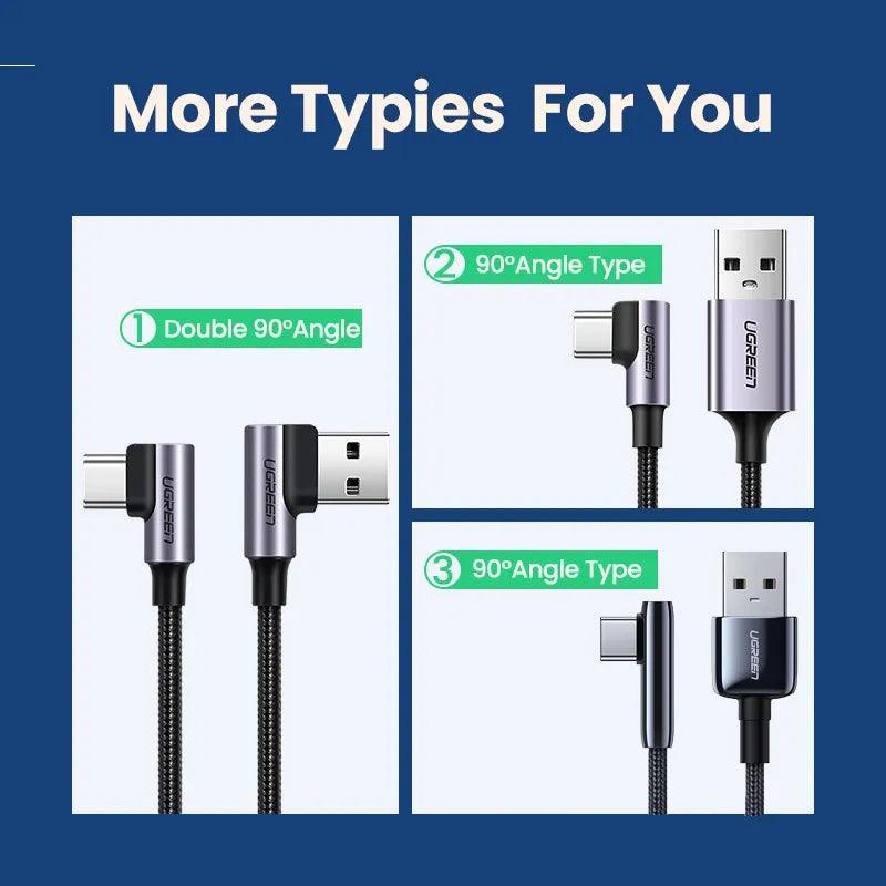 Ugreen Cabo USB Tipo C de 3A com Carregamento Rápido 3.0 - Ofertas fluxo