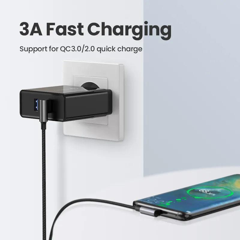Ugreen Cabo USB Tipo C de 3A com Carregamento Rápido 3.0 - Ofertas fluxo