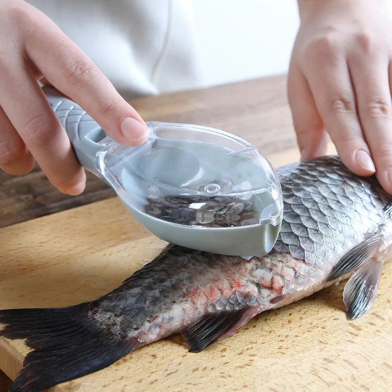Fish skin brush scraping fish scale brush grater quick disassembly fish knife cleaning peeling skin scraper scraper fish scaler - Ofertas fluxo