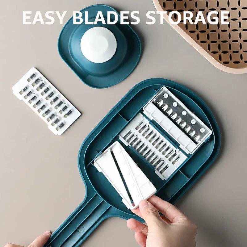 GLANYOMI Mandoline Pro - Cortador e Desfiador de Alta Performance com Dreno Rápido - Ofertas fluxo
