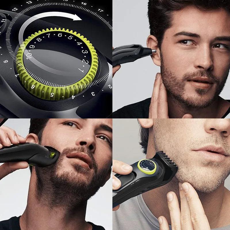 Kemei Electric Hair Clipper Beauty kit for Men Electric shaver beard trimme men's Razor multifunctional hair cutting machine - Ofertas fluxo