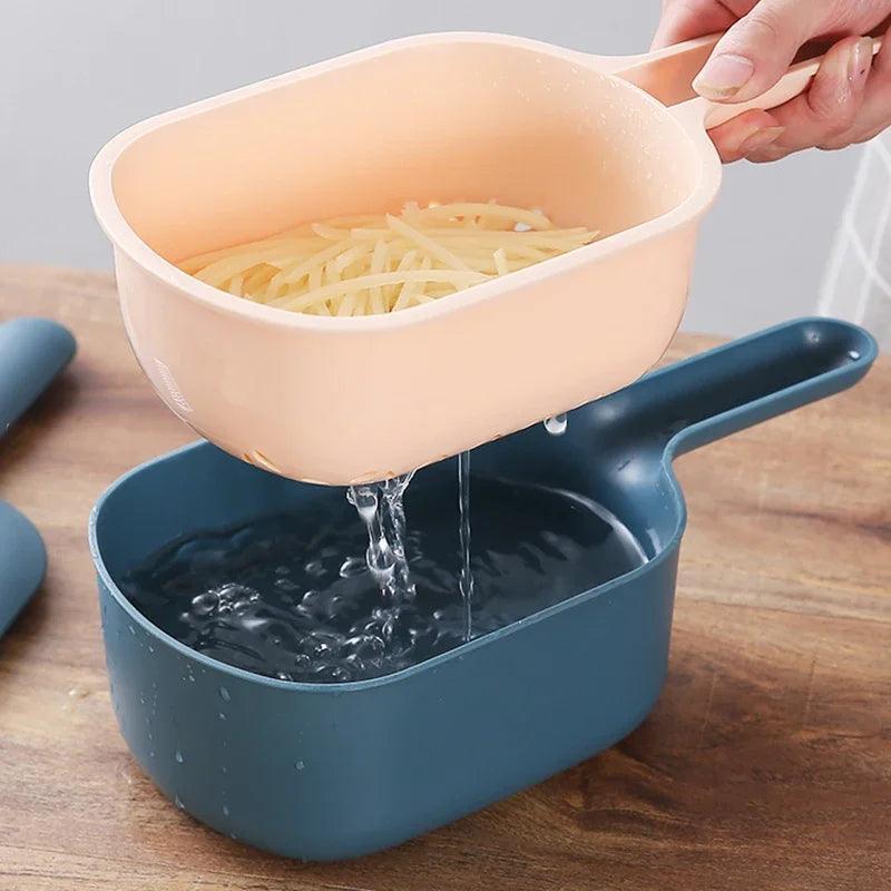GLANYOMI Mandoline Pro - Cortador e Desfiador de Alta Performance com Dreno Rápido - Ofertas fluxo