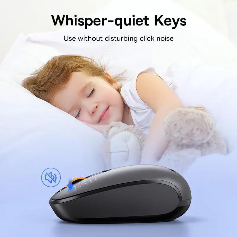 Baseus Mouse Bluetooth Wireless Computer Keyboard and Mouse Combo with 2.4GHz USB Nano Receiver for PC MacBook Tablet Laptop - Ofertas fluxo