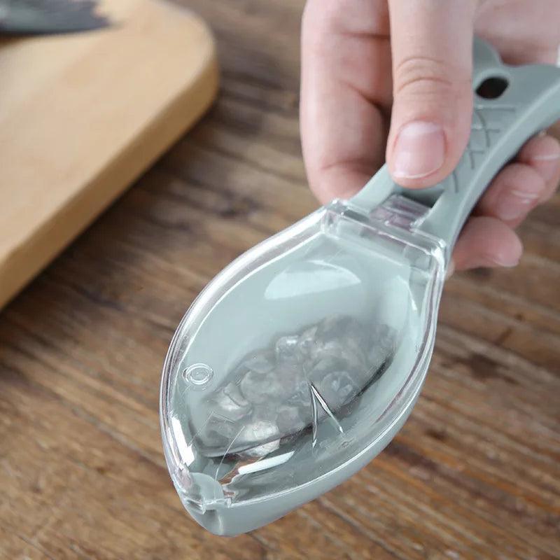 Fish skin brush scraping fish scale brush grater quick disassembly fish knife cleaning peeling skin scraper scraper fish scaler - Ofertas fluxo