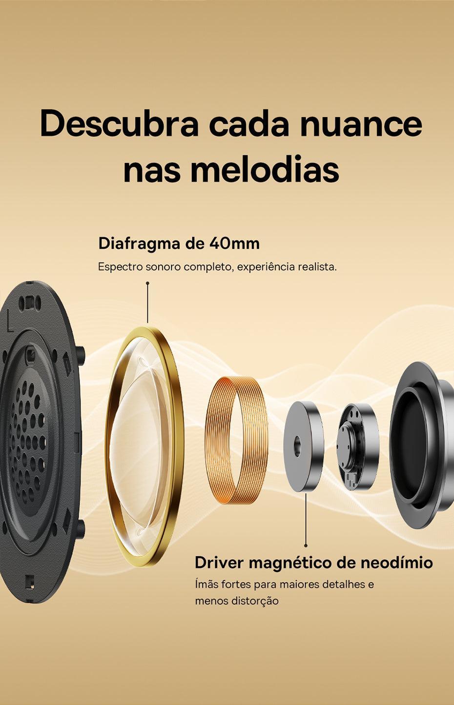 Baseus Bowie D05 Fone de Ouvido Sem Fio Bluetooth 5.3 - Ofertas fluxo