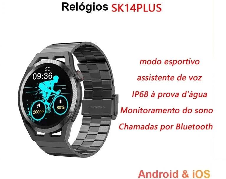 Smartwatch SK14 Plus para Homens - Ofertas fluxo 