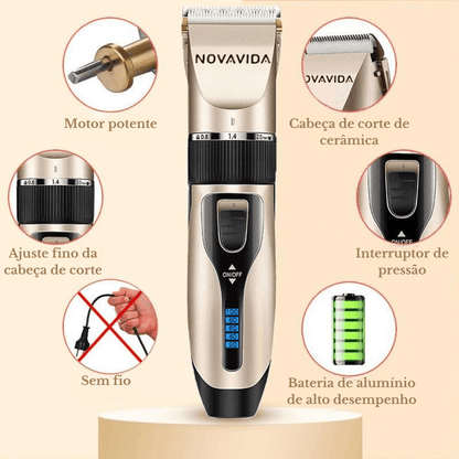 Máquina de Tosa Pet POSH PETS™ Ultra-Silenciosa | Para Cachorro e Gato - Ofertas fluxo 