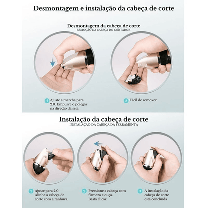 Máquina de Tosa Pet POSH PETS™ Ultra-Silenciosa | Para Cachorro e Gato - Ofertas fluxo 