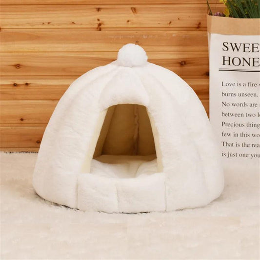 Pet Cat Dog Cute House Bed Mat Warm Soft Removeable Kennel Nest Pet Basket Tyteps Funny Fruit Pumpkin House For Cat Dog House - Ofertas fluxo 