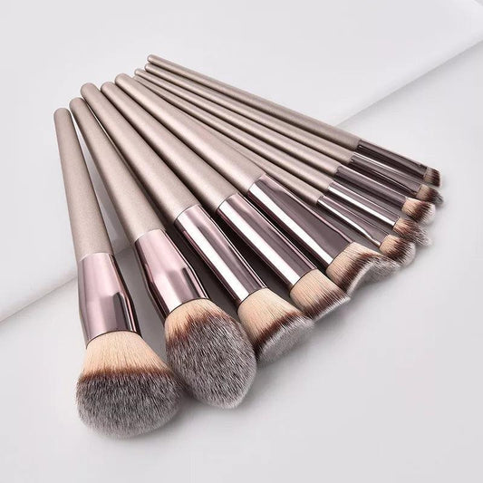 Conjunto de Pincéis de Maquiagem Champagne Quente - Ofertas fluxo 