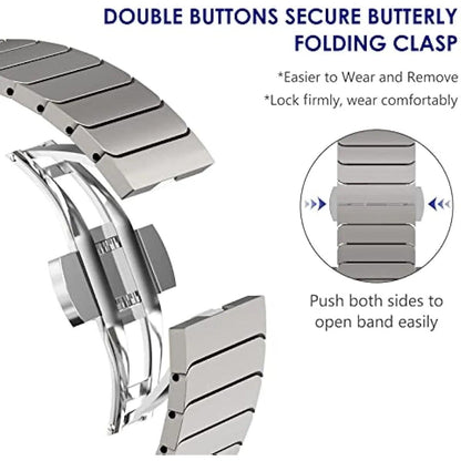 Pulseira em Aço Inoxidável para Apple Watch - Ofertas fluxo 