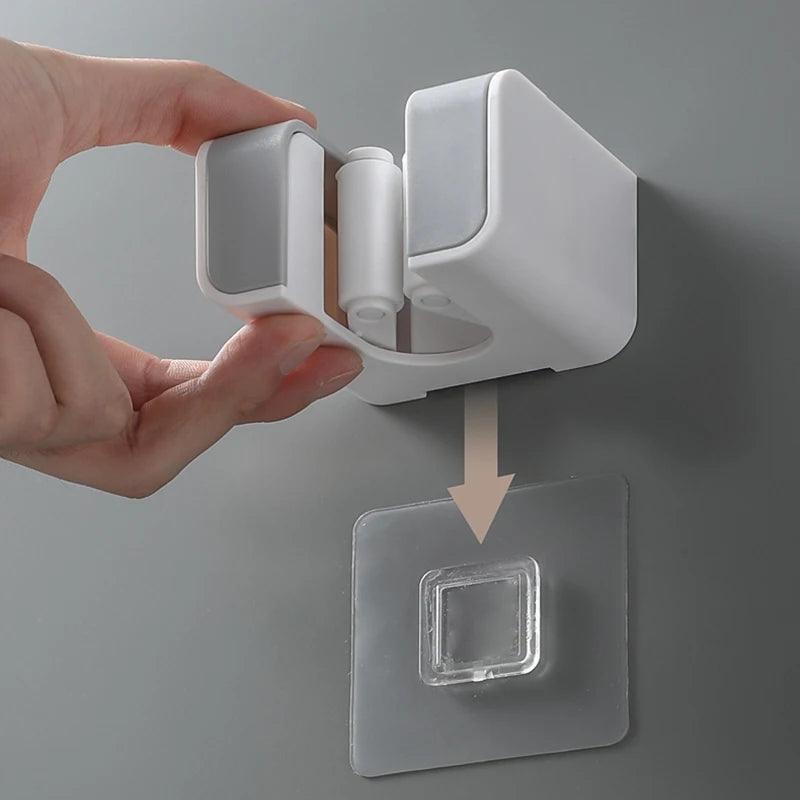 Wall Mounted Mop Holder Bathroom Accessories No punching Multi-Purpose Kitchen Strong Mop Hanger Broom Holder Mop Racks - Ofertas fluxo 
