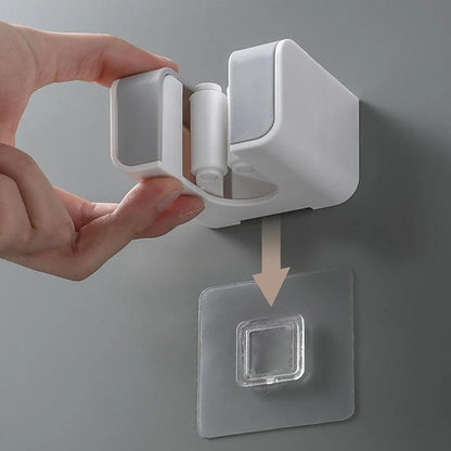 Wall Mounted Mop Holder Bathroom Accessories No punching Multi-Purpose Kitchen Strong Mop Hanger Broom Holder Mop Racks - Ofertas fluxo 