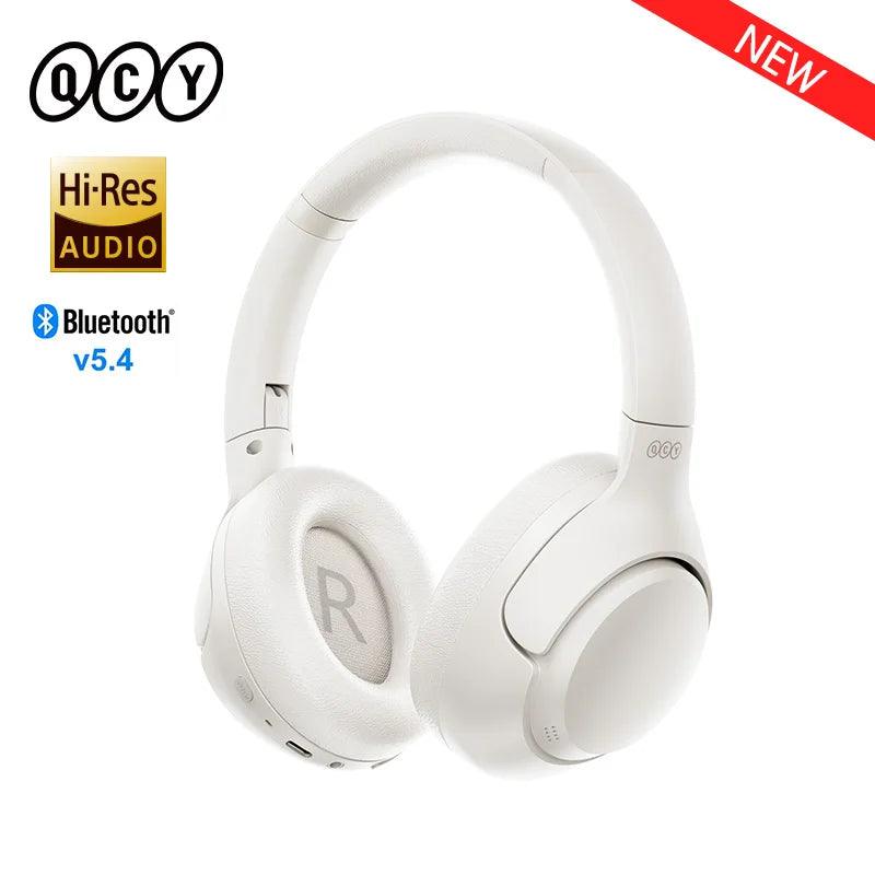 QCY H3 ANC Wireless Headphones Bluetooth 5.4 Hi-Res Audio Over Ear Headset 43dB Hybrid Active Noise Cancellation Earphones 60H - Ofertas fluxo 