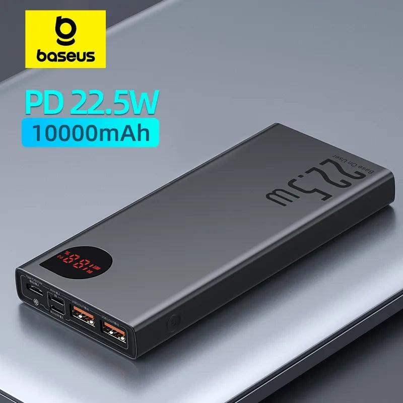 Baseus Power Bank 10000mAh com Carregamento Rápido 22.5W PD - Ofertas fluxo 