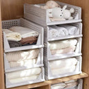 Folding Storage Rack Storage Basket Wardrobe Clothes Layered Partition Shelf Stackable Kitchen Toy Books Organize Storage Rack - Ofertas fluxo 