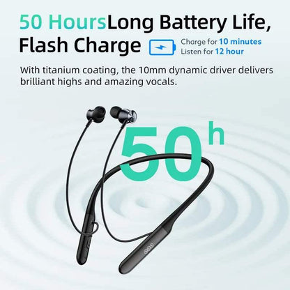 QCY C1 C2 Wireless Earphones Bluetooth 5.2 Neckband Sports Headphones Headset In-Ear Earbuds Fast Charge 50H Long Battery Life - Ofertas fluxo 